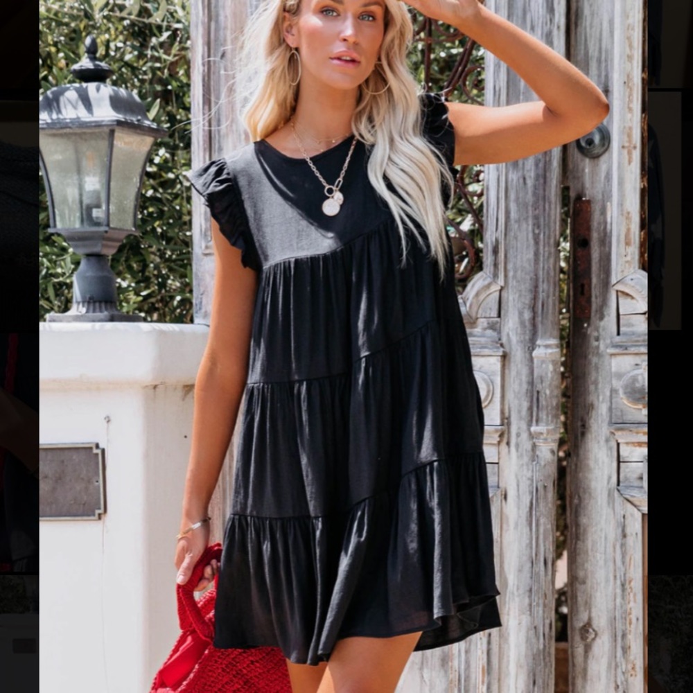 Pocketed Tiered Babydoll Dress